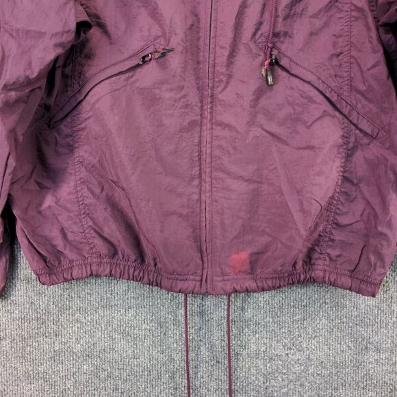 Vintage NIKE Windbreaker Jacket Women's Small Full Zip Floral Collar Purple - Picture 4 of 13